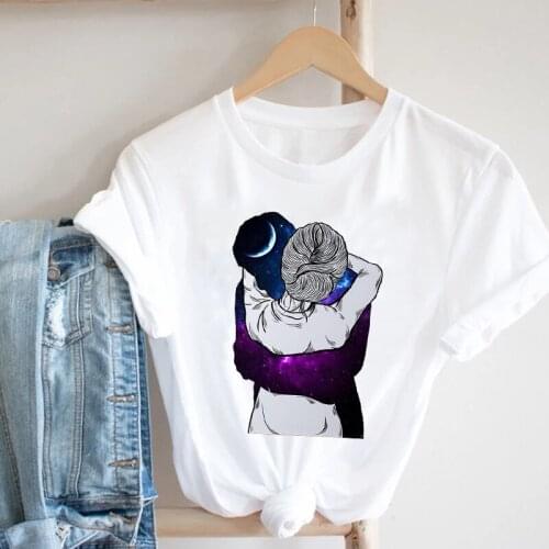 Women Casual Space Love Printing Cute Trend Style Ladies Kawaii 90s Fashion Clothes Print Tshirt Female Tee Top Graphic T-shirt