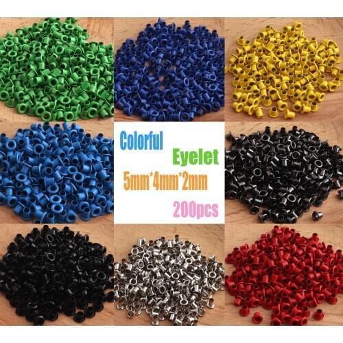 200pcs Colorful mini round eyelet 2mm Sewing grommet studs for leather craft, shoe canvas, clothes, Leather Hardware decorations