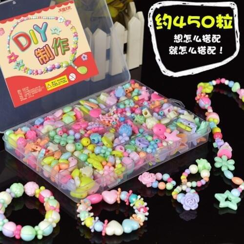 24 lattic candy color children DIY beads toy,DIY beads knitted bracelet,necklace,educational toy