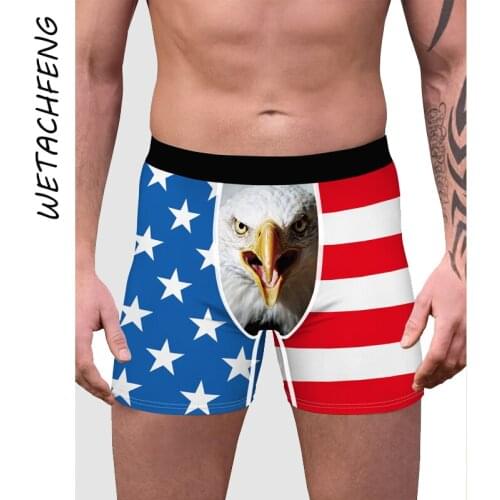 3D Animal Printed Boxer Shorts For Man Summer Sexy Tight Male Underwear Plus Size Underpants Beach Briefs Breathable Soft Pants