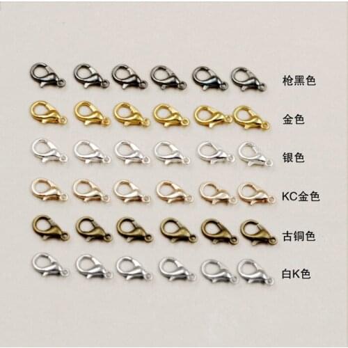 500pcs Lobster Claws, Finding Supply Destash, 6mm X 12mm Lobster Claw Clasp Zinc Alloy or You Pick Color