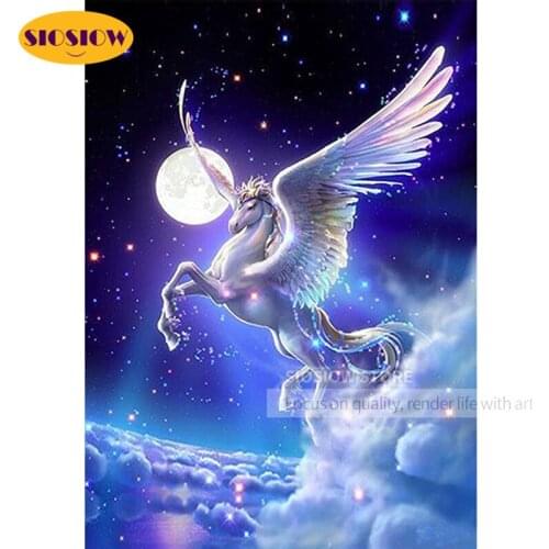 5d Diy Diamond Painting Horse Cartoons Unicorn Full Square Drill Cross Stitch Kits Daimond Mosaic Embroidery Pegasus Decor Home