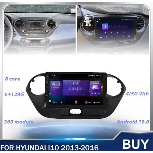 Android 2 Din 128G Car Radio GPS Navigation For Hyundai i10 2013 2014 2015 2016 Car Touch Screen DVD Multimedia Player Stereo