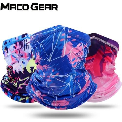 Summer Ice Silk Print Bandana Running Cycling Face Mask Skiing Hunting Hiking Camping Snowboard Sport Breathable Scarf Men Women