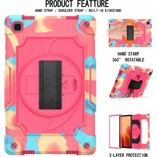 360 Rotation Case For For Samsung Galaxy Tab S6 Lite 10.4 SM-P610 SM-P610 10.4 Inch Tablet Funda Cover + Pen + Strap