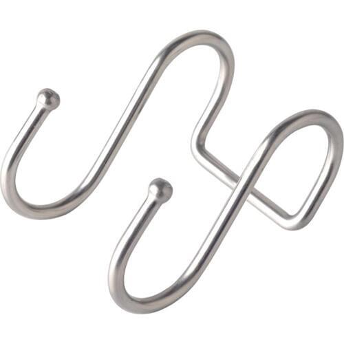 Stainless Steel Double S-Shaped Storage Hook for Bathroom Kitchen Wall Door Organizer Accessories