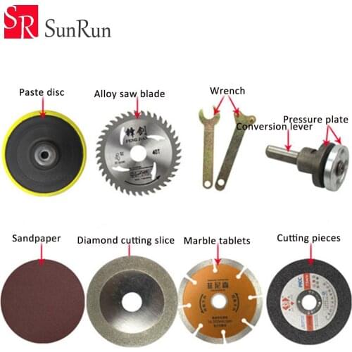 Electric Drill Kit Fits Polishing Cutting Tool Electric Drill Conversion Angle Grinder Saw Blade Sanding Tool