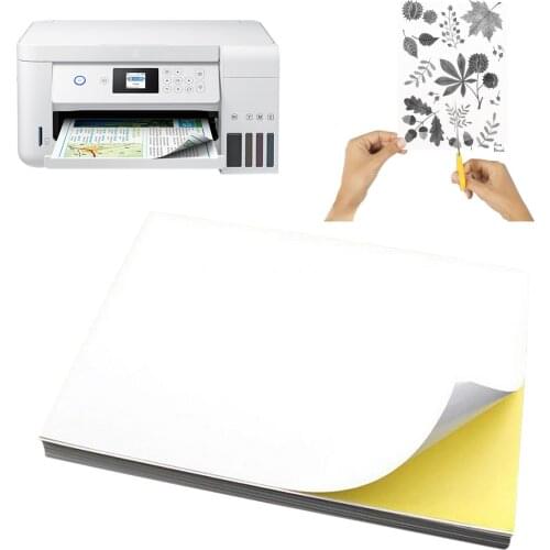 100 Sheets/lot A4 Glossy & Matt Laser Inkjet Printer Copier Craft Paper White Self Adhesive Sticker Label Matte Surface Paper