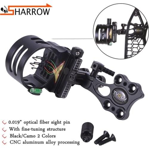 Compound Bow Micro Adjust 5-pin Sight Bow And Arrow Hunting Sight Scope Right/Left Hand Shooting Archery Aiming Accessories