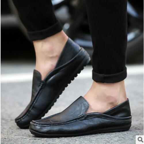 2018New Spring Men Loafers Outdoor Breathable PU Leather Casual Shoes Fashion Lazy Men Flats Moccasins 39-44