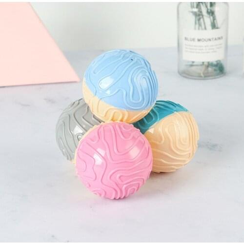 Dog toy pet tennis stripe rubber voice toy molar anti bite cleaning interactive training tennis