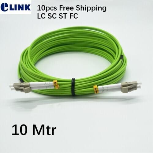 New Product 10pcs 10M OM5 Patchcords duplex fiber optic cable SC-SC LC-LC LC-SC FC-FC ST-ST LC-ST connector 10mtr ftth jumper