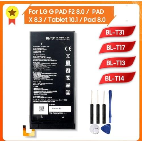 Tablet Battery BL-T31 BL-T17 BL-T13 BL-T14 For LG G PAD X 8.3 VK815 VK500 VK810 V520 V522 Table PC G Tablet 10.1 V700 Pad 8.0