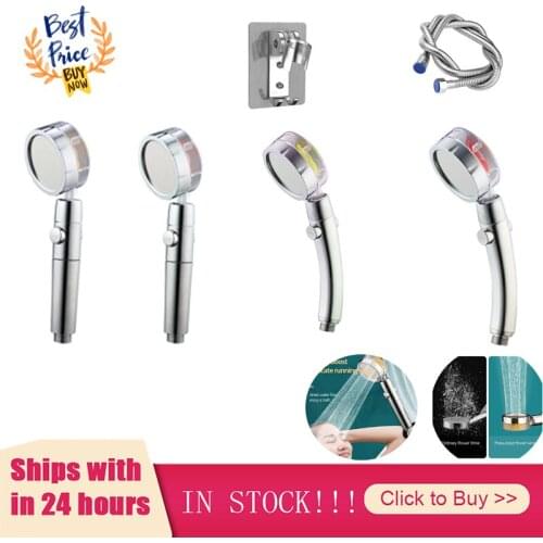 3 Modes Bath Shower Adjustable Jetting Shower Head High Pressure Saving Water Bathroom Anion Filter Shower SPA Nozzle Showe Tube