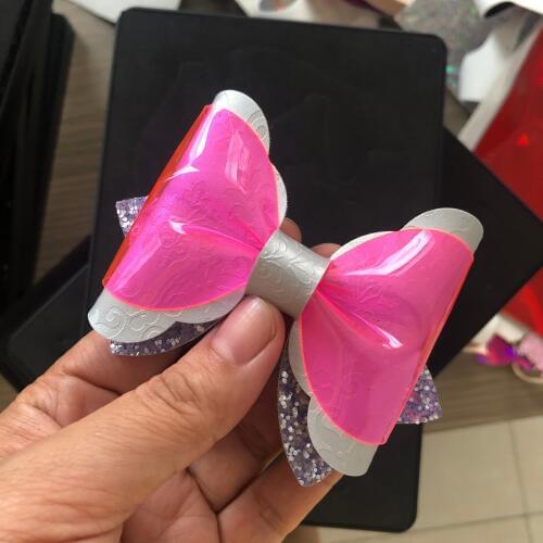 Sweet Scalope series bow cutting dies SMR-bow0013- 4inch 4.5inch and 5inch wooden