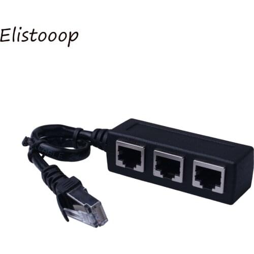 RJ45 LAN Ethernet Network Connector Splitter Adapter Cable for Networking Extension 1 Male to 3 Female Cable Connector