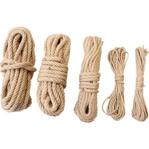 10M Natural Burlap Hessian Jute Twine Cord Hemp Rope For DIY Handmde Crafts Vintage Rustic Wedding Decor Event Party Supplies