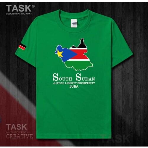 South Sudan Sudanese Juba mens t shirt new Short-sleeved T-shirt mens casual sports summer team national map cotton t-shirt 50