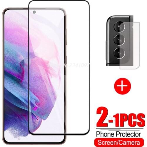 1-2pcs Protective glass For Samsung Galaxy S21 Screen Protector Camera Lens Film for Samsung Galaxy S21Plus Premium Safety Glass