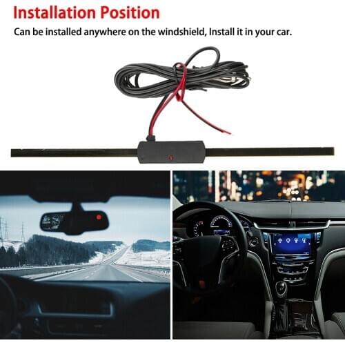 1pcs Windshield Car AM FM Radio Antenna Signal Amplifier Booster 12V Universal Antena Car Electronic Radio Antenna Booster