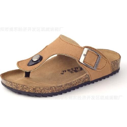 2020 Cork Baby Boys Shoes Children Beach Big Kids Sandals Slippers Shoe Summer Fashion Casual Home Leather Sflip Flops 2-14 Year