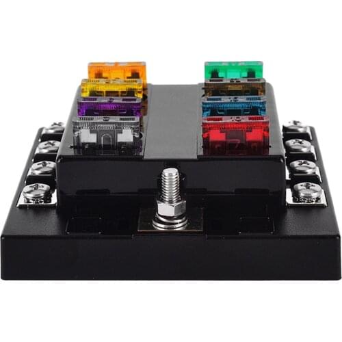 2021 Indicator Light Distribution Board 8 Ways Blade Fuse Block DC 32V Fuse Box Holder LED Indicator for Auto Car