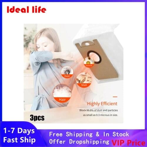 3*Dust Bags Pack Dust Bag Kit For Ultenic T10 Robot Vacuum Accessories Replacement Spare Parts Household Sweeper Cleaning Tool
