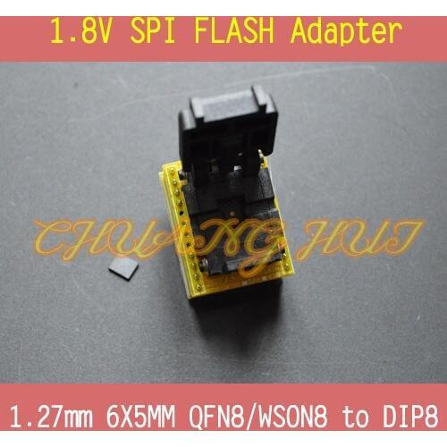 1.8V adapter for Iphone or motherboard 1.8V SPI Flash 6X5mm WSON8 W25 MX25 can use on programmers such as TL866CS TL866A