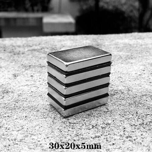 2~20pcs 30x20x5 mm Block Powerful Magnets 30mmX20mm Bulk Sheet Neodymium Magnet 30x20x5mm Permanent NdFeB Magnetic 30*20*5 mm