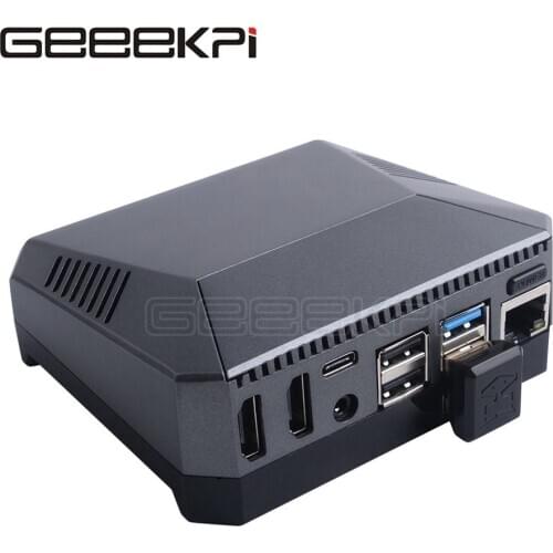 GeeekPi Argon ONE M.2 Case for Raspberry Pi 4 Model B M.2 SATA SSD to USB 3.0 Board Support UASP Built-in Fan Aluminum Case