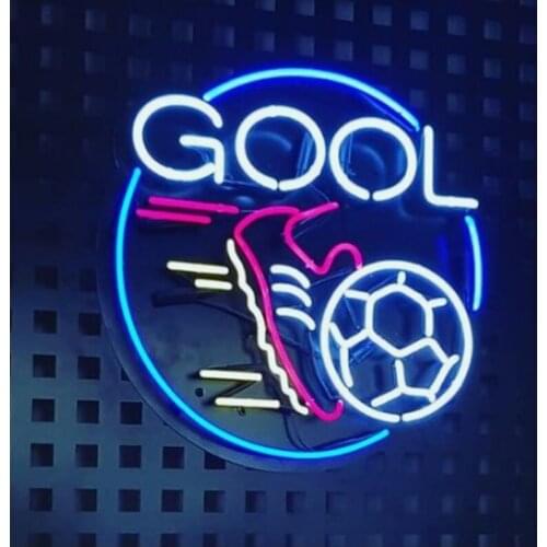 Decorative Light Football Gool Neon Light Shoe Sport Art Accessory Hotel Beer light Enseigne Lumineuse Handmade Real Glass Tube