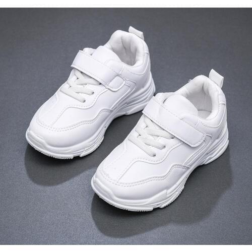 Childrens sneakers PU leather casual sneakers breathable non-slip spring and sneakers