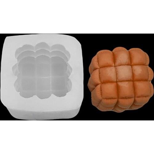 Korean Candle Molds for Candle Making Simple Geometric Square Resin Molds Soft Bag Sofa Shape Scented Candle Silicone Mold