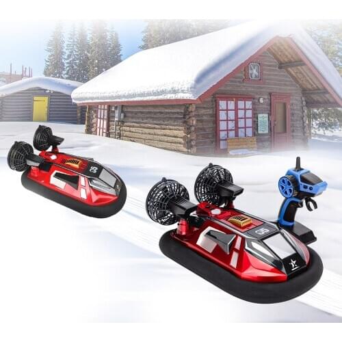 2.4G Large Remote Control Hovercraft Full Function High Speed Boat Water & ice Land Walking 1/14 Scale 9.3mph (15kmh) RC watercr