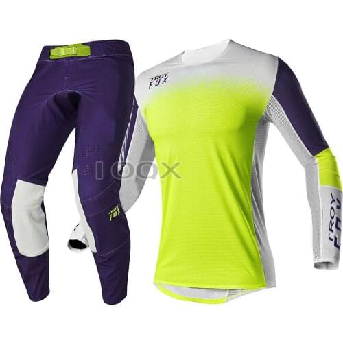 2020 Motorbike Racing MX ATV Dirt Bike Racing Jersey Pant Combo Motorcycle Gear Set Street Moto Green Set