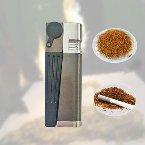 Creative Pipe Lighter, Metal Dual-Use Smoking Set, Ignition Inflatable Cigarette Lighter, Cigar Accessories