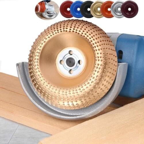 Round Wood Angle Grinding Wheel Abrasive Disc Angle Grinder Carbide Coating 16mm Bore Shaping Sanding Carving Rotary Tool