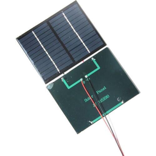 BUHESHUI Mini 1.5W 12VPolycrystalline Solar Panel Solar Cell Module+Cable DIY Solar Battery Charger System Education 2pcs/lot