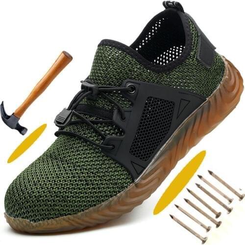 Mens Steel Toe Cap Safety Shoes for Men Casual Comfortable Work Safety Shoes