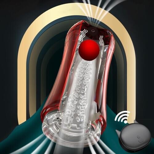 Male Masturbator cup with 10 speed vibrating Ball sex shop sex fantasies stimulation man toys Vacuum sucking pocket pussy toy