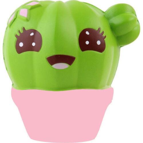 Jumbo Cute Cactus Squishy Simulation Plant Slow Rising Soft Squeeze Toy Cream Scented Stress Relief for Kid Xmas Fun Gift
