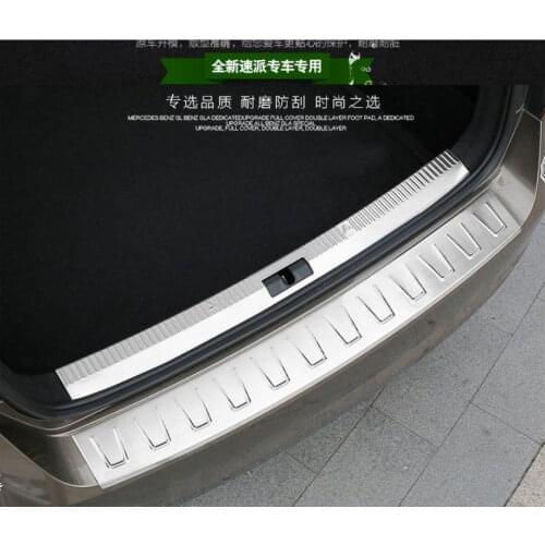 FIT FOR 2016 2017 2018 2019 Skoda superb REAR BUMPER PROTECTOR STEP PANEL BOOT COVER SILL PLATE TRUNK TRIM ACCESSORIES
