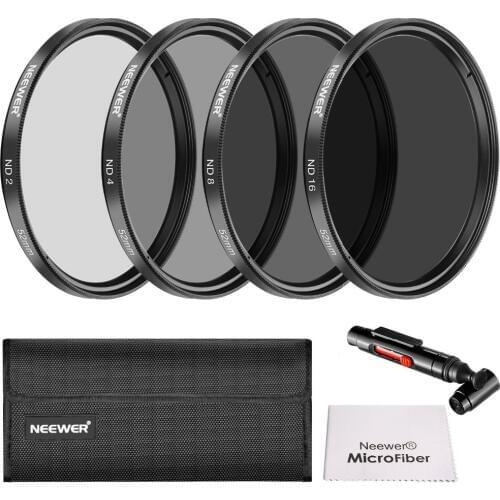 Neewer 52MM ND2 ND4 ND8 ND16 Filter Accessory Kit for Nikon D3300 D3100 D3000 D5300 D5200 D5100 D5000 D7000 D7100 DSLRs Lens Pen
