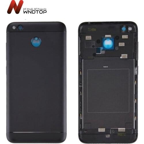 Original Black For Xiaomi Redmi 4X Back Battery Cover Metal+Camera Glass+Side Keys Rear Housing For Redmi 4X Battery Door Case