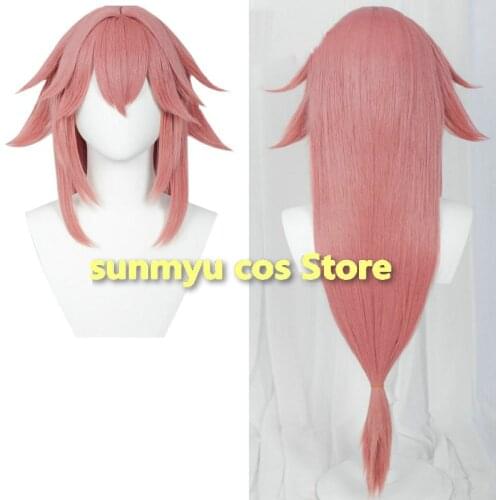 Game Genshin Impact Yae Guuji Wig Hairwear Cosplay