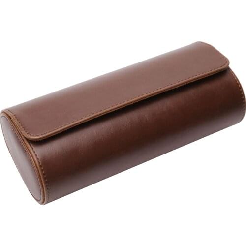 Portable Universal 3 Slots Chic Leather Organizer Watch Storage Box Travel Roll Detachable Display Case for Watches