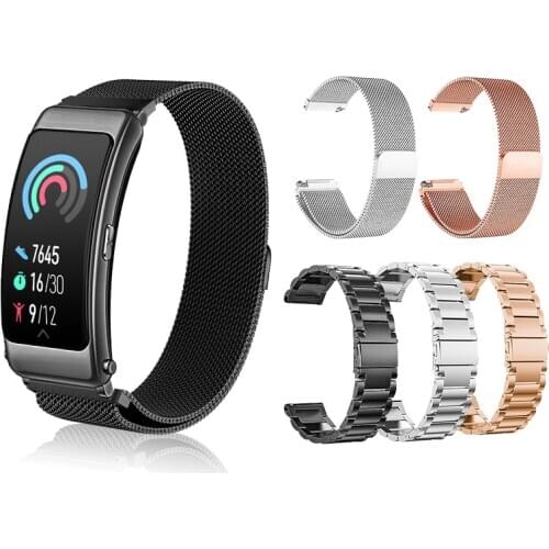 16mm/18mm Replacement strap Metal Band Wriststrap For huawei B6 smart Bracelet Watch band hua wei Band b5 b3 Wristband Accessory