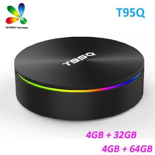 5pcs T95Q 4GB 64/32GB Android 9.0 Amlogic S905X3 TV BOX Quad Core LPDDR4 2.4G&5GHz Dual Wifi BT4.1 4K Media Player Smart Box