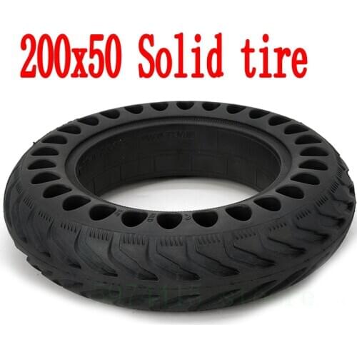 High Quality 200x50 Explosion-proof Electric Bike Scooter Tubeless Tyres 8 Inch Motorcycle Solid Wheel Tires Bee Hive Holes