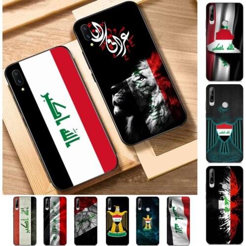 YNDFCNB Iraqi Iraq National Flag Phone Case for Huawei Y 6 9 7 5 8s prime 2019 2018 enjoy 7 plus